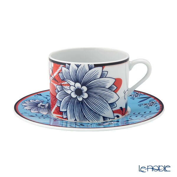 【P10倍・クーポン】マイセン (Meissen)コラージュ ブルーミーフェザーズ コーヒーカップ&ソーサー 79A545/36582 白磁器 ブランド食器 コーヒーカップアンドソーサー