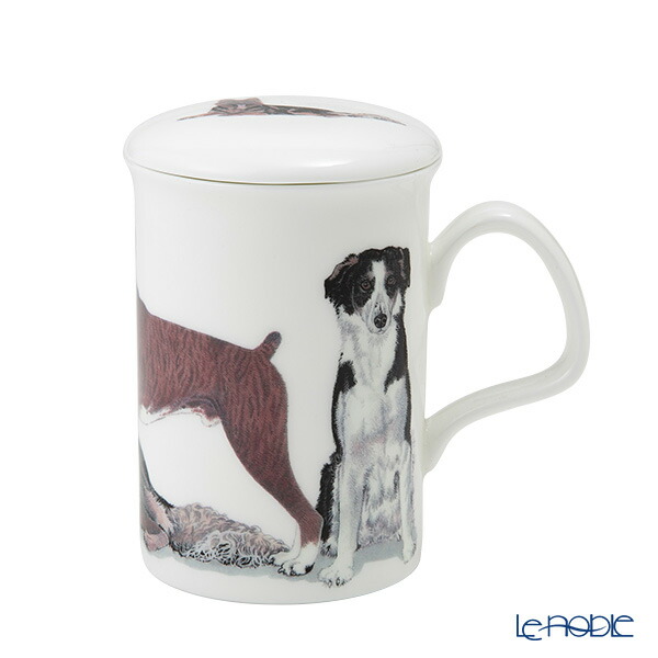 【先着クーポン】 ロイカーカム ドッグギャロール Working Dogs(ワーキンググループ) こし器付ビーカー 320ml /// マグカップ 茶こし付き 蓋付き イギリス製 輸入雑貨 犬 動物 食洗機対応 お茶 紅茶 かわいい おしゃれ ブランド 高級 // ギフト プレゼント 贈り物 誕生日画像