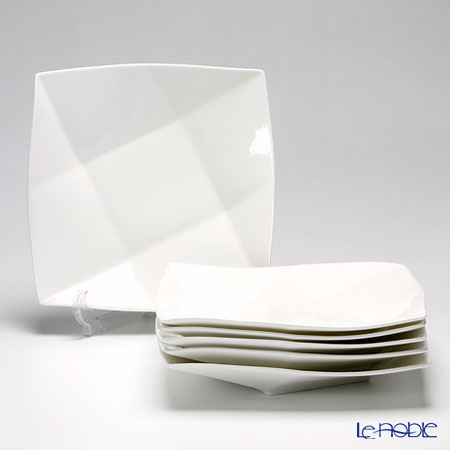 プリモビアンコ 白の器 スクエア ディーププレート L 27cm 6枚セット 新生活応援 白い食器 食器セット お祝い 結婚祝い ブランド 内祝い Linumconsult Co Uk