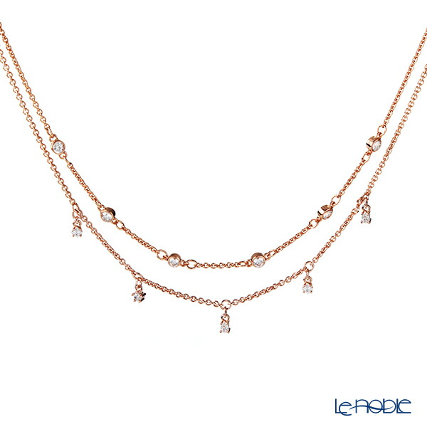 楽天市場 スワロフスキー ダブルネックレス ムーンサンムーン ローズゴールド Sw 19ss Swarovski スター パーティー ブランド洋食器の店ル ノーブル