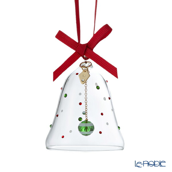 【P10倍・クーポン】スワロフスキー Holiday Cheers ベルオーナメント SW5658440 23AW /// クリスマス SWAROVSKI ガラス クリスタル 透明 リボン 赤 吊り下げ飾り キラキラ 単品 おしゃれ かわいい ブランド 小さめ ツリー ラメなし 輸入雑貨 // ギフト プレゼント 贈り物