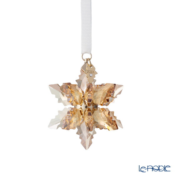 スワロフスキー Annual Edition Festive 3D オーナメント 2024年度限定生産品 クリスマス SW5674348 24AW /// SWAROVSKI ガラス製 雪の結晶 ゴールド スノーフレーク 吊り下げ飾り キラキラ 単品 おしゃれ かわいい ツリー // ギフト プレゼント 贈り物