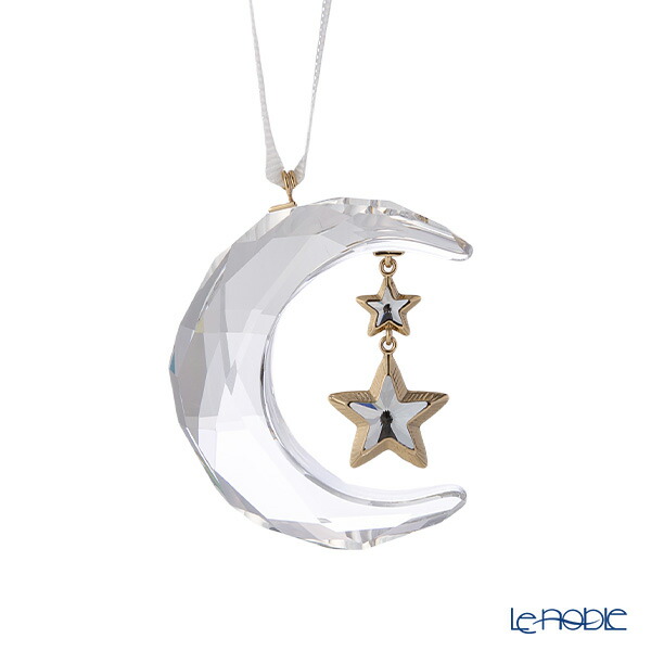 スワロフスキー Holiday Magic 月 オーナメント クリスマス SW5686616 24AW /// SWAROVSKI ガラス クリスタル スター 星 吊り下げ飾り 透明 キラキラ 単品 おしゃれ かわいい ブランド 小さめ ツリー ラメなし 輸入雑貨 // ギフト プレゼント 贈り物