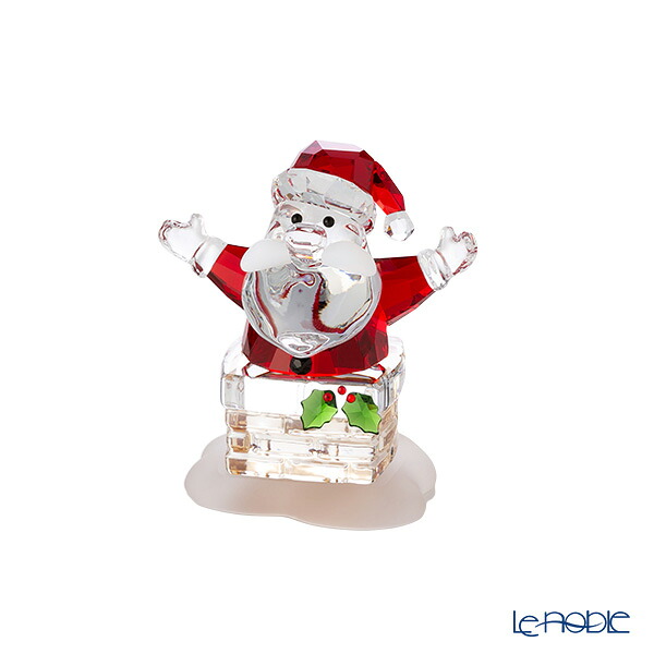 【P10倍・クーポン】スワロフスキー Holiday Cheers サンタクロースと煙突 クリスマス SW5701507 25AW Swarovski 置物 オブジェ インテリア