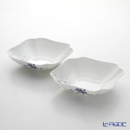ウェッジウッド (Wedgwood) ストロベリーブルームインディゴ スクエアボウル 23×23cm ペア ウエッジウッド Wedgwood ストロベリーブルーム インディゴ ボウル 鉢