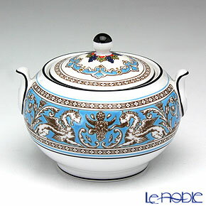 【P10倍・クーポン】ウェッジウッド (Wedgwood) フロレンティーン ターコイズ シュガーボックス(ティー) L 9cm ウエッジウッド Wedgwood