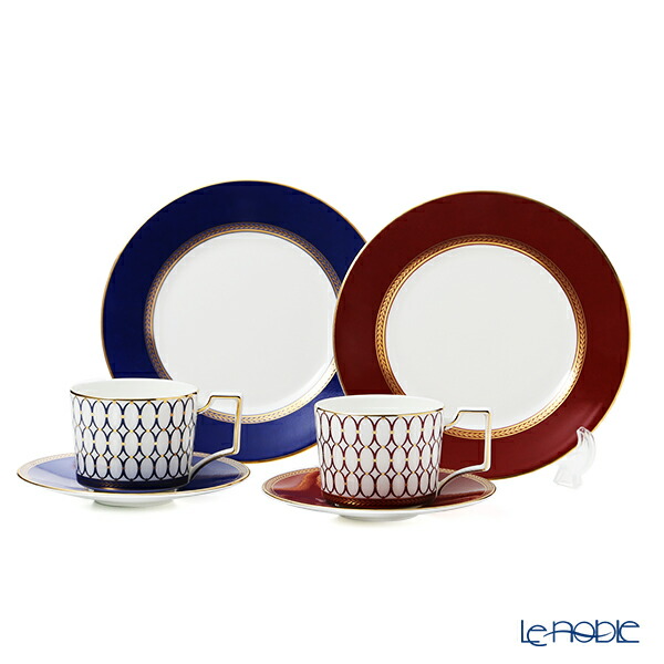 ウェッジウッド Wedgwood ルネッサンス ゴールド レッド トリオセット ペア ウエッジウッド 結婚祝い 内祝い お祝い ルネッサンスゴールド ルネッサンスレッド 食器セット ブランド Psicologosancora Es