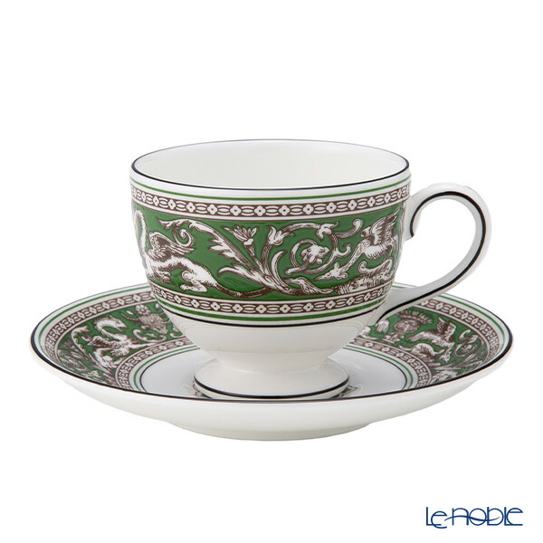 ウェッジウッド フロレンティーン グリーンゴールド デザートプレート