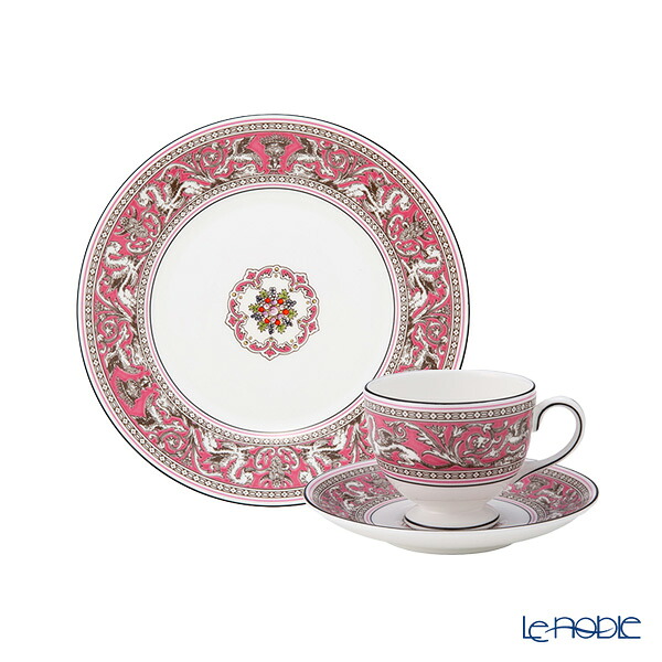 ウェッジウッド (Wedgwood) フロレンティーン フューシャ トリオセット リー ウエッジウッド Wedgwood 食器セット｜ブランド洋食器の店ル・ノーブル