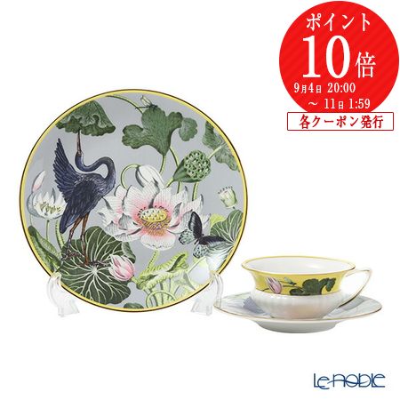 【P10倍・クーポン】ウェッジウッド (Wedgwood) ワンダーラスト トリオセット ウォーターリリー ウエッジウッド Wedgwood 食器セット｜ブランド洋食器の店ル・ノーブル 11,725円