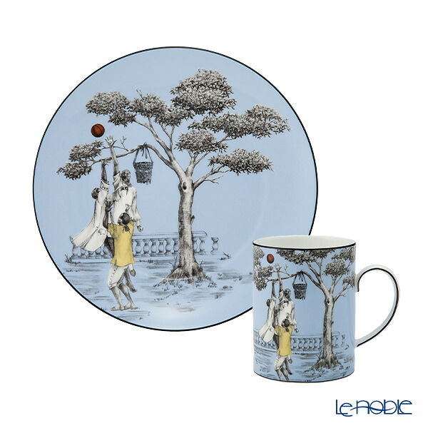 【P10倍・クーポン】ウェッジウッド (Wedgwood) シーラ・ブリッジス プレート 20cm ＆マグカップ 2ピースセット バスケットボール ウエッジウッド Wedgwood 食器セット