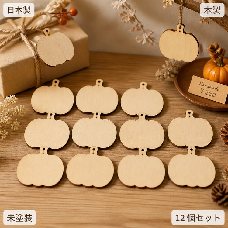 ハロウィン かぼちゃ 木製オーナメント