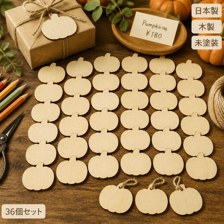 かぼちゃ ハロウィン 木製オーナメント 季節飾り