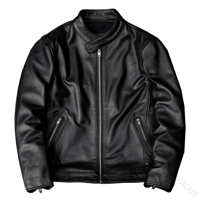 レザージャケット 本革 メンズ 黒い ライダースジャケット コート 大きいサイズ XS S M L LL 3L 4L 5L 6L 防寒 丈夫長持ち 革ジャン 革コート 革ジャケット 本革ジャケット 本革コート バイク｜LEACAFE