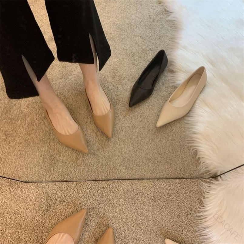 パンプス レディース フラットシューズ フラットパンプス とんがりトゥ パンプス ぺたんこ 大きいサイズ ローヒール 痛くない 靴 パンプス ペタンコ靴 美脚パンプス 走れるパンプス 春 |LEACAFE