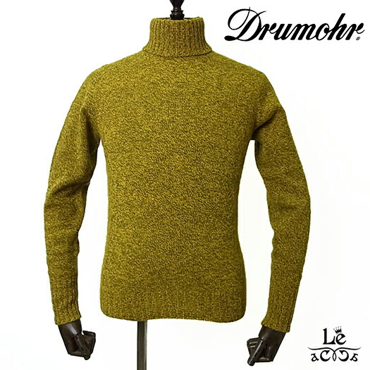 30 Off トップス Drumohr ドルモア ニット ミドルゲージ タートルネック タートルニット メンズ メランジ イエロー メランジ マスタード イエロー イタリア 秋冬モデル 国内正規品 送料無料 Stayhome Le Acca 30 Off Drumohr ミドルゲージ メランジ