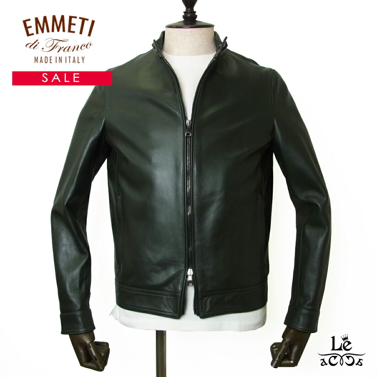 楽天市場】【20％OFF】EMMETI H UOMO エンメティ アッカ ウォモ シングル ライダース 干場 義雅 コラボ ライダースジャケット  ブラック 黒 NERO イタリア ブランド 国内正規品 176000【送料無料】 : Le acca