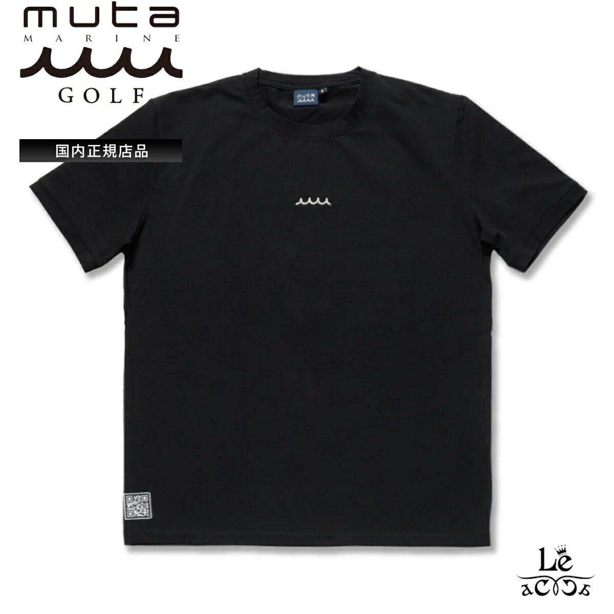 muta MARINE golf ムータ マリン ゴルフ MMKW 434764 スリムフィット 定番 ロゴ Ｔシャツ カットソー ブラック 黒 ブランド 国内正規品【送料無料】