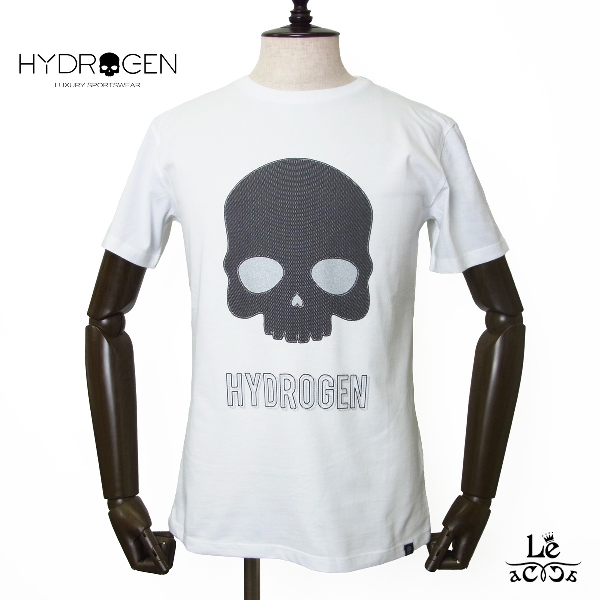 楽天市場】HYDROGEN ハイドロゲン スカル刺繍 半袖クルーネックTシャツ