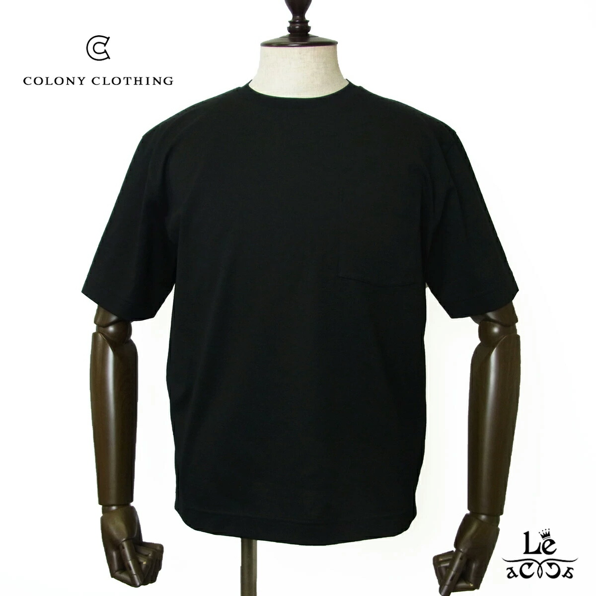 【30％OFF】COLONY CLOTHING コロニークロージング Tシャツ クルーネック ポケットTEE CC2401-T01 メンズ 半袖 ブラック 黒 春夏 ブランド 国内正規品【送料無料】