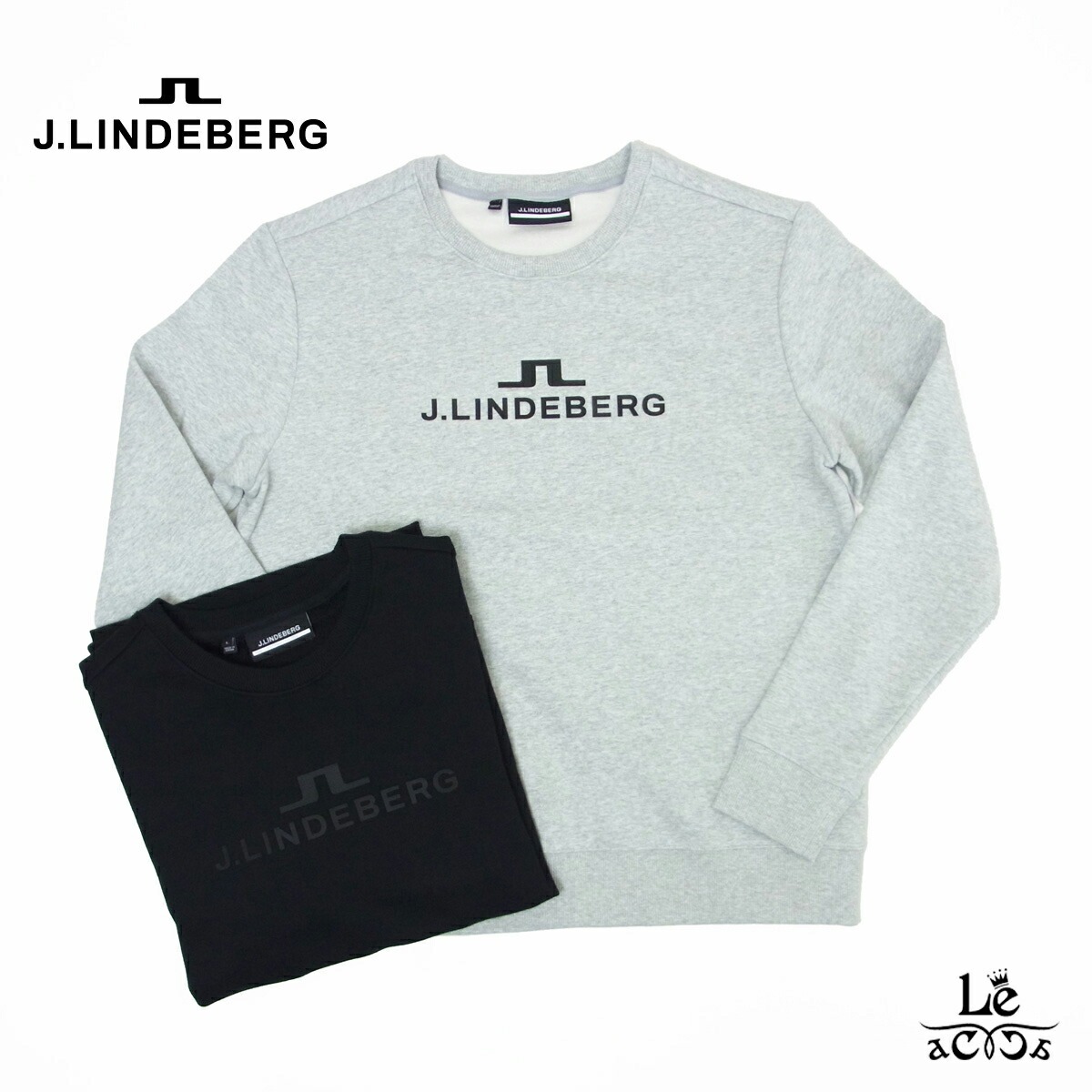 JLINDEBERG（メンズ）長袖 ジャカードブリッジロゴクルーネックセーター JLINDEBERG（メンズ）長袖 ジャカードブリッジロゴクルーネック