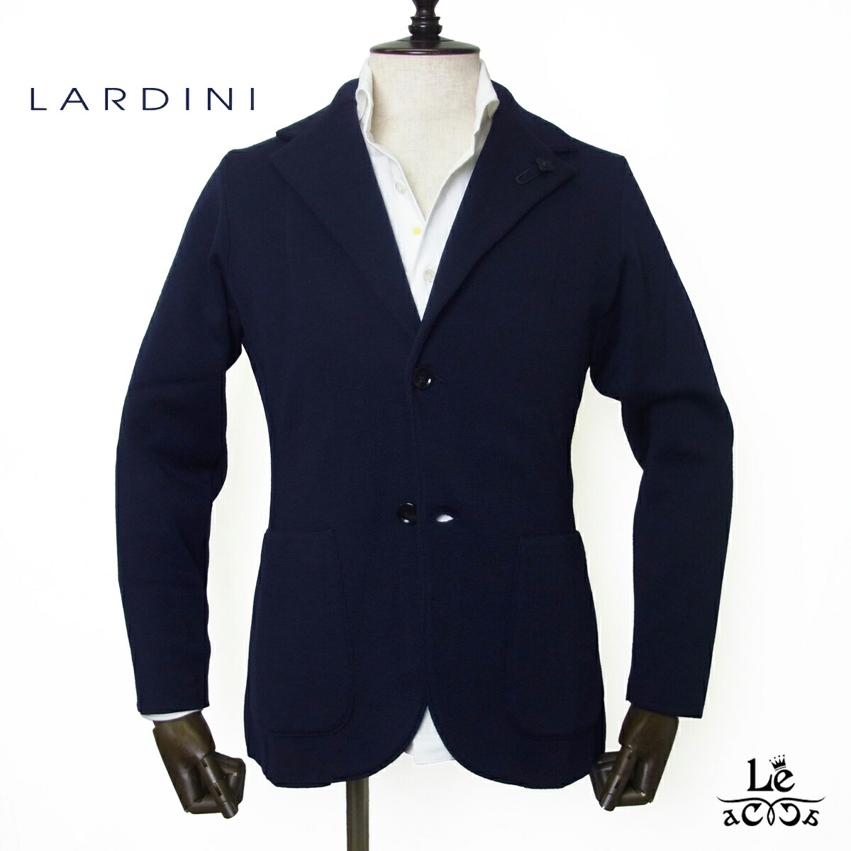 楽天市場】LARDINI ラルディーニ ワッフル ニットジャケット