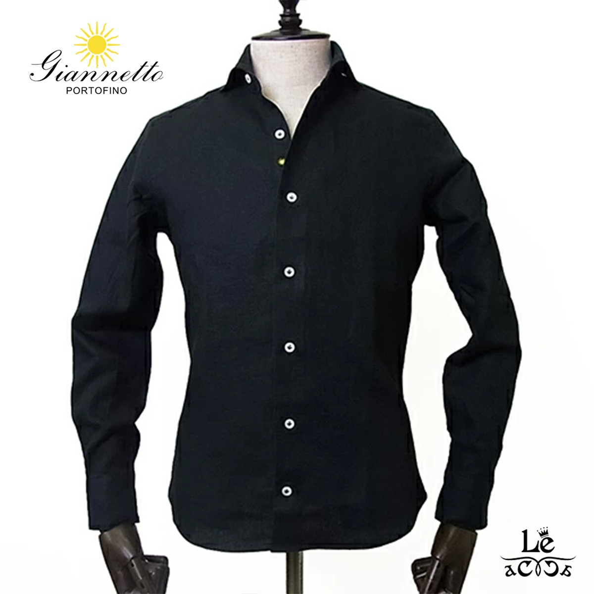 楽天市場】giannetto ジャンネット リネン シャツ ネイビー メンズ