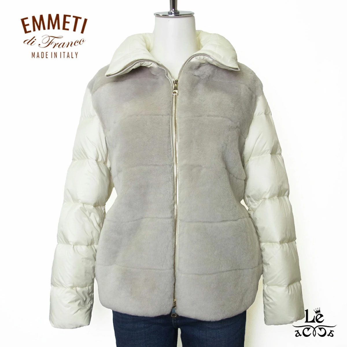 【ポイント5倍】【70％OFF】EMMETI エンメティ レディース ムートン ダウンジャケット ショート ブルゾン CARMEN カルメン オフホワイト 大人 可愛い ラグジュアリー ムートン アウター イタリア ブランド 国内正規品 247500 【送料無料】【返品不可】