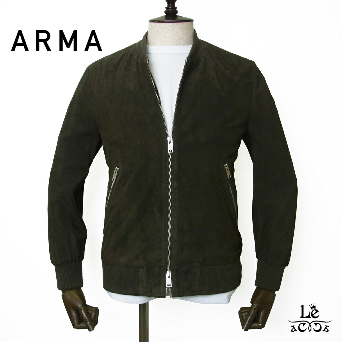 【ポイント10倍】【クーポン対象】ARMA アルマ ゴートスエード ボンバージャケット DIDIER メンズ レザー ブルゾン MA-1 アウター 本革 アイアン グレイッシュダークブラウン 秋冬 オランダ ブランド 国内正規品【送料無料】