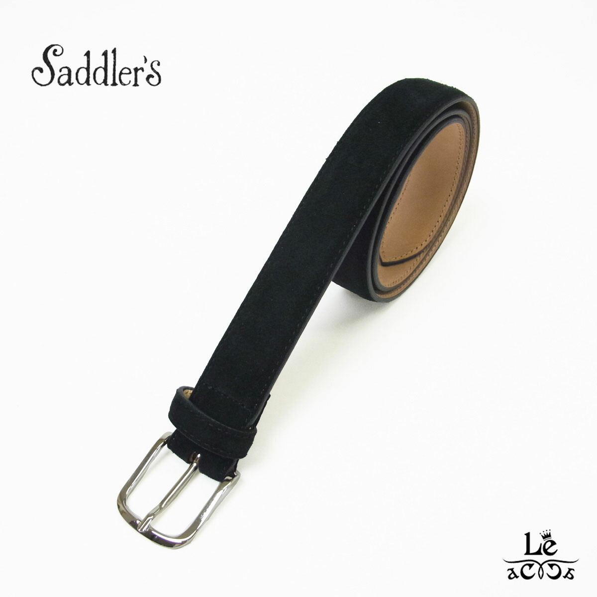 【ポイント5倍】Saddler's サドラーズ スエード ベルト メンズ スウェード 本革 ブラック 黒 イタリア ブランド 国内正規品 12100【送料無料】