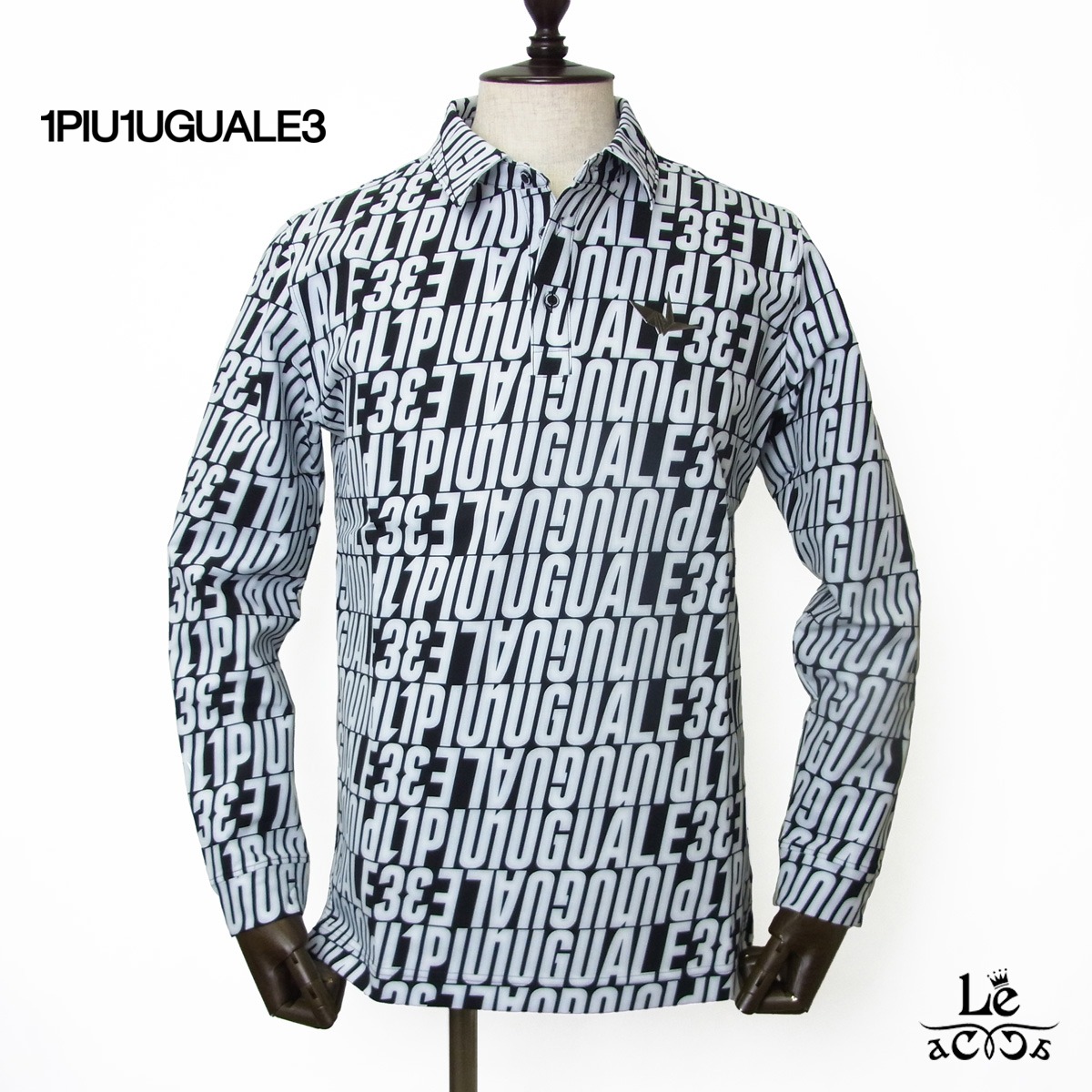 楽天市場】1PIU1UGUALE3 GOLF 長袖ポロシャツ メンズ 秋冬用 黒 白 M L