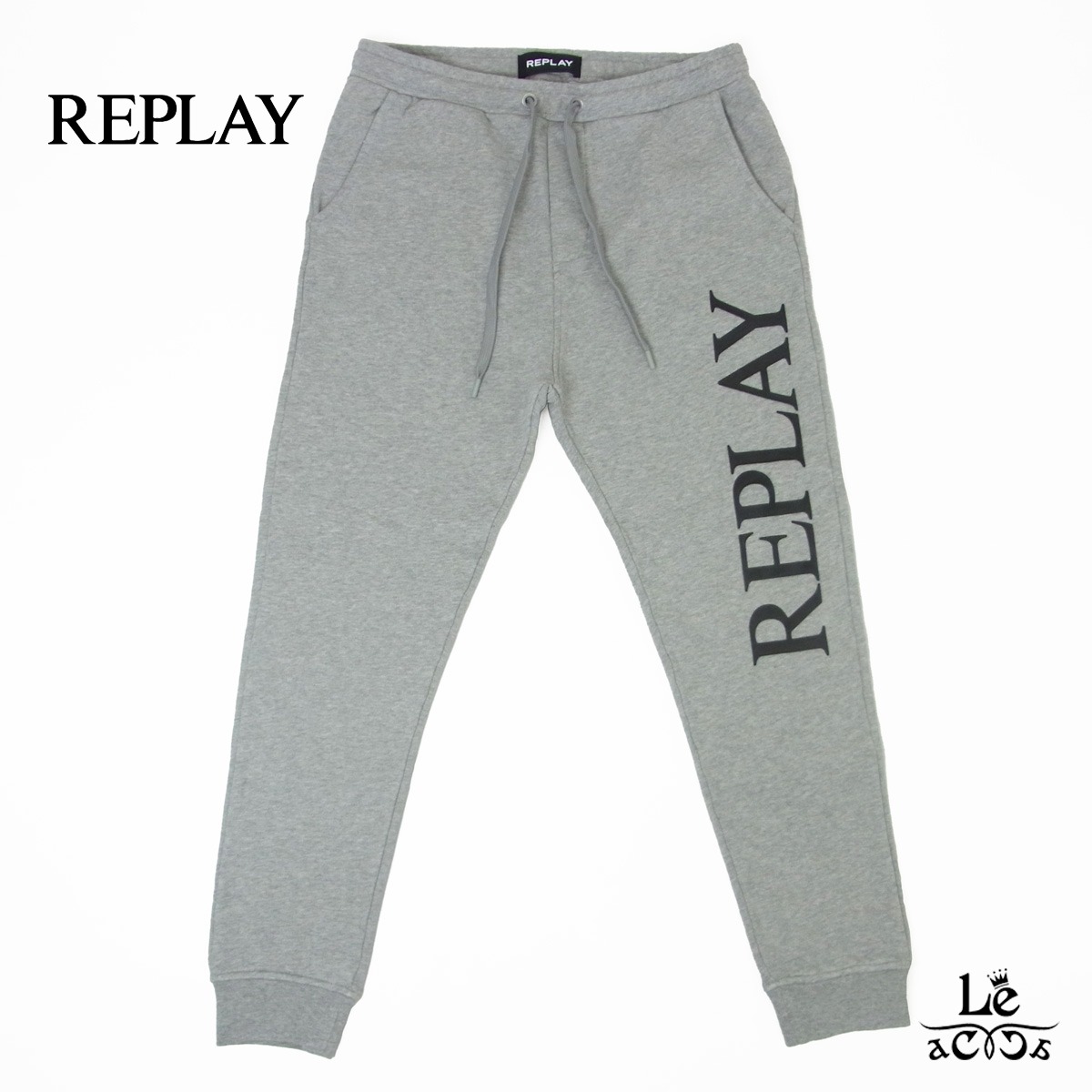 【ポイント5倍】REPLAY リプレイ スウェット パンツ ロゴ グレー メンズ イタリア ブランド カジュアル ジョガーパンツ セットアップ ジャージー 国内正規品【送料無料】【返品不可】 21,450円