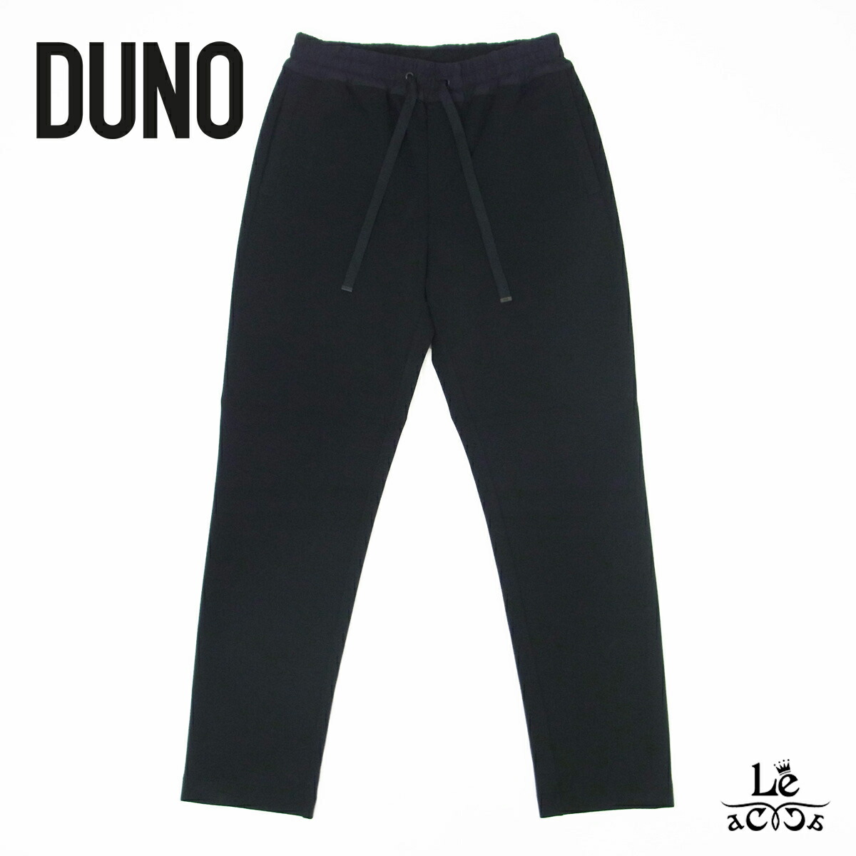 DUNO デュノ スウェット ドローコード パンツ MOSO モソ セットアップ対応 ボトムス シャーリングパンツ イージーパンツ ブラック 黒 メンズ イタリア ブランド 国内正規品【送料無料】