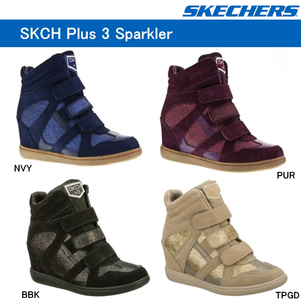 skechers high top wedge sneakers