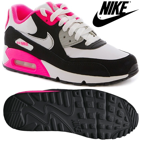 楽天市場 ナイキ エアマックス90 スニーカー レディース Nike Air Max 90 07 Gs 122 白 黒 ピンク エア マックス 90 靴 レディース靴 シューズ Ngng 40ftc 靴のセレクトショップ Lab