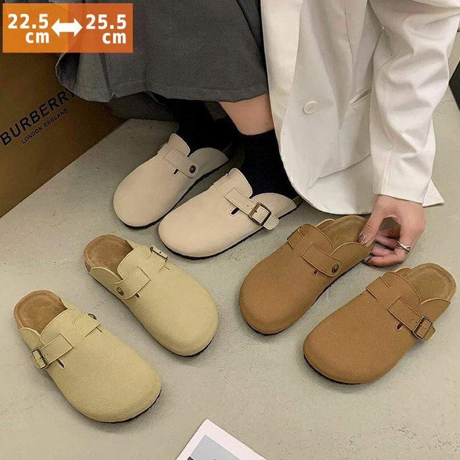 【時限特恵！】サンダル レディース コンフォートサンダル サボ サンダル ビルケン 風 歩きやすい 滑り止め 滑りにくい ウェッジソール フットベッドサンダル ベルトデザイン おしゃれ かわいい 秋 冬 送料無料