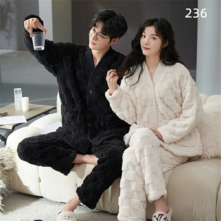 【時限特恵！最低6034円！】ペア パジャマ 冬 もこもこ カップル ペア もこもこ カップル パジャマ 秋冬 ペア 結婚祝い プレゼント ペアパジャマ カップル 冬 カップル お揃い プレゼント ギフト ペア カップル ルームウェア ルームウェア