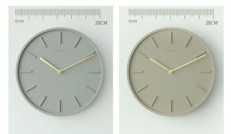 【時限特恵！】現代のシンプルな柱時計:暇と銅の11寸刻の新型の家具の時計の創意的な暇と北欧のセメントの時計