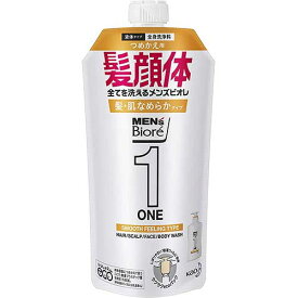 【24個書き割り！】【貨物輸送無料！】メンズビオレ ONE オールインワン 髪肌坦々たる手合い つめかえ用(340ml)【メンズビオレ】【X】