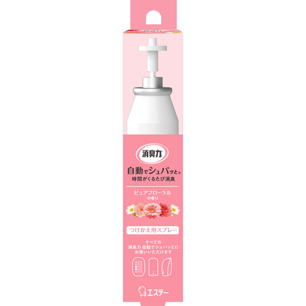 【48個セット！】【★】消臭力 自動でシュパッと つけかえ ピュアフローラルの香り39mL【エステー株式会社】