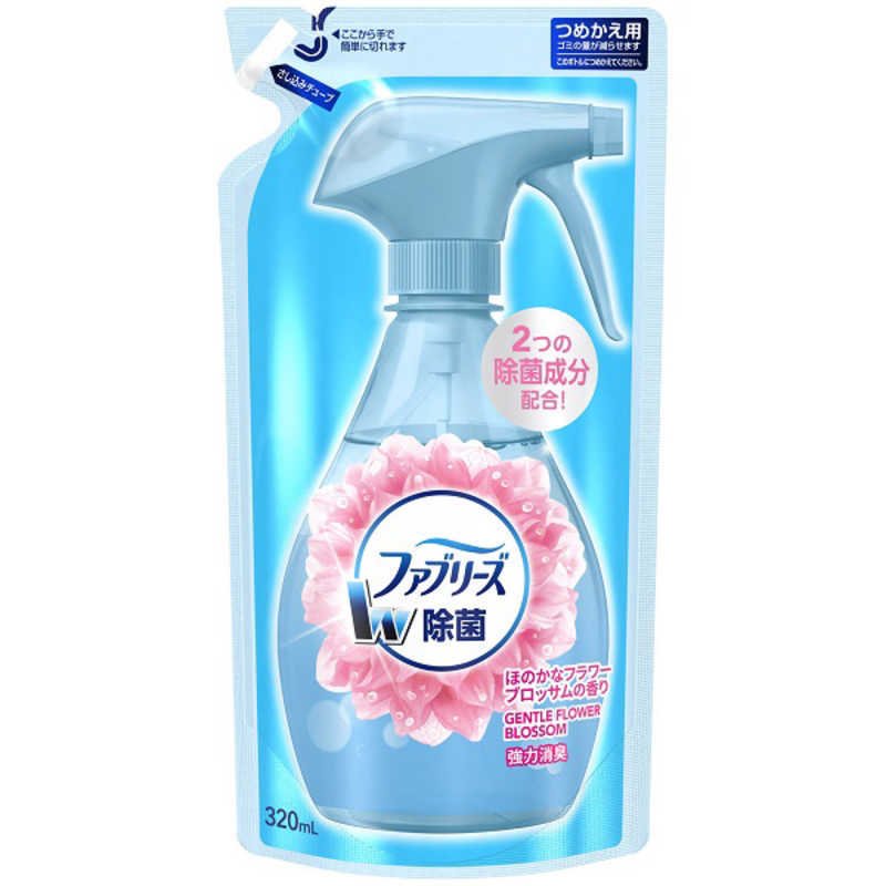あすつく】 ファブリーズ W除菌 消臭 ほのかなフラワーブロッサムの香り 衣類 布製品用消臭剤 詰替え用 320ml fucoa.cl