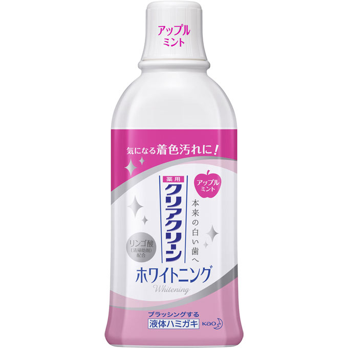 【28個セット！】【★】クリアクリーン ホワイトニング デンタルリンス アップルミント 薬用液体ハミガキ 600ml 【花王】