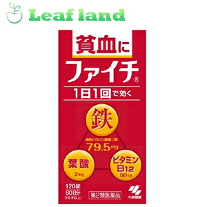 【第2類医薬品】【5個セット！】【送料無料！】ファイチ 120錠【小林製薬】