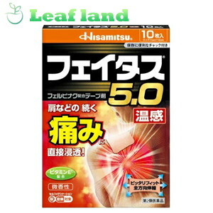【第2類飲み薬】【10個書き割り！】【貨物輸送無料！】フェイタス5.0 温感 10枚入【久光製薬】【電子メイル便最大限度1個まで】