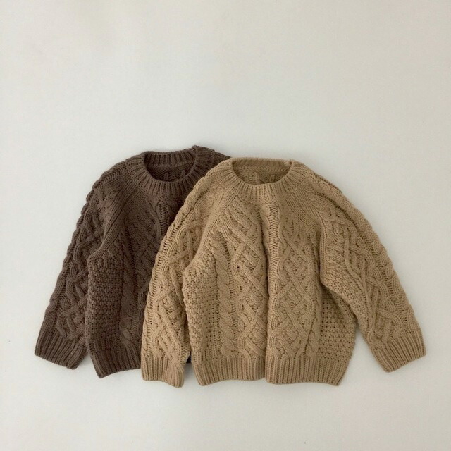 セーター　ニット　　赤ちゃん　ベビー キッズ 防寒 冬子供服 　子ども服 キッズ 男の子 女の子 韓国 秋冬物新作　新作　ファッション　トップス　二ットトップス ニットセーター 女の子 キッズ ケーブル編み　春秋　可愛い　80cm 90cm 100cm　110cm　120cm　130cmのご紹介