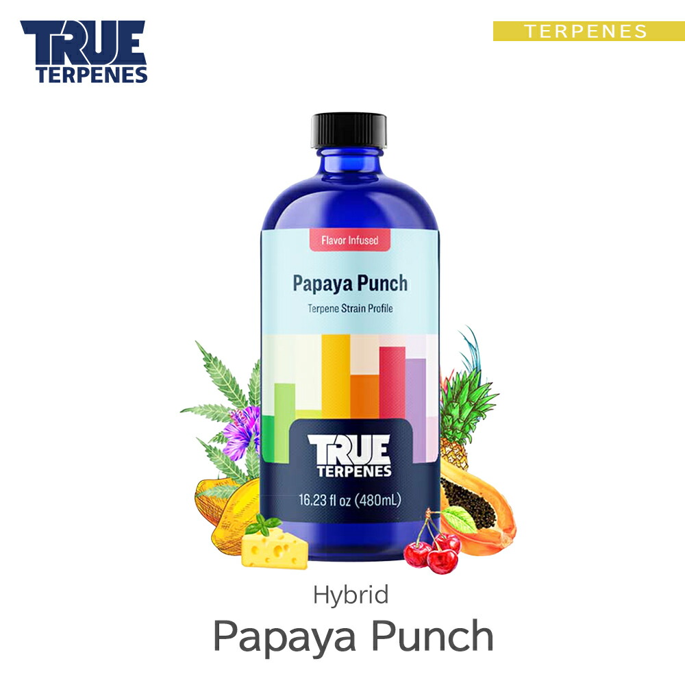 【楽天市場】テルペン アメリカ TRUE TERPENES 『フレーバーインフューズド Papaya Punch』1ml ハイブリッド
