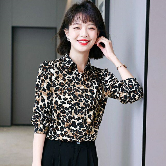 レオパード柄ボウタイブラウス - SOÉJU online store｜上質な