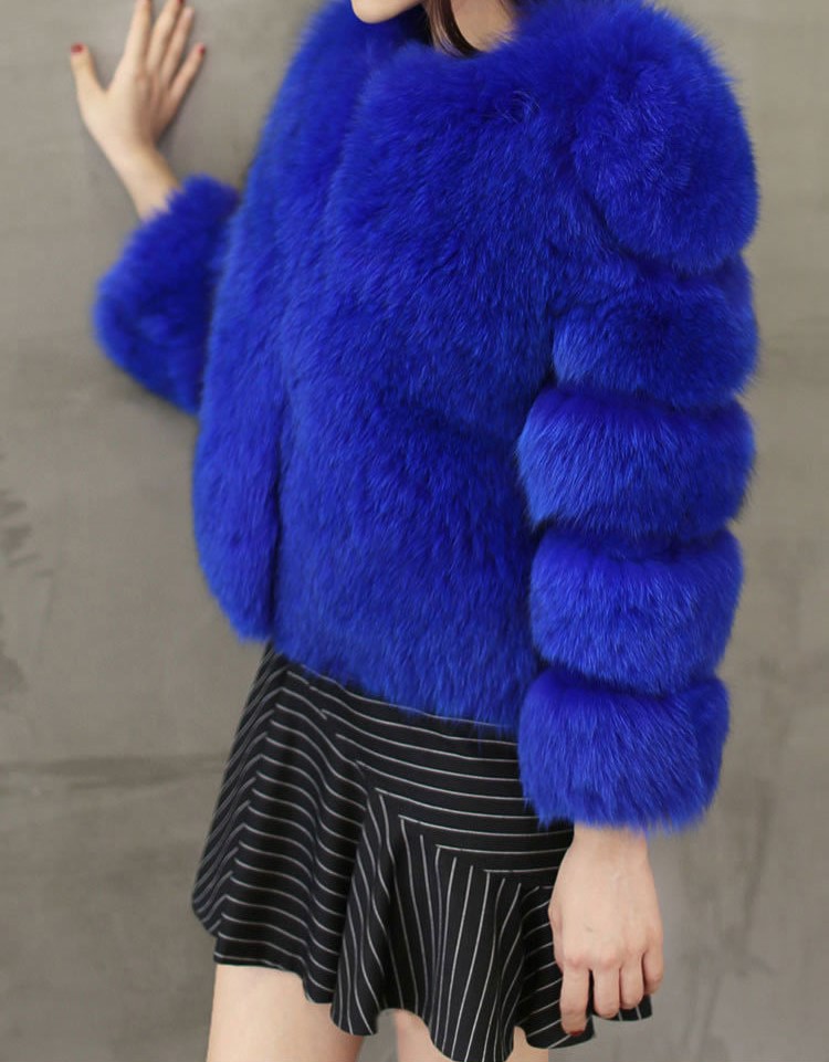 KB FUR フラワーデザイン Aライン ラビットフォックス ファーコート 毛皮 KB FUR フラワーデザイン Aライン ラビットフォックス ファー