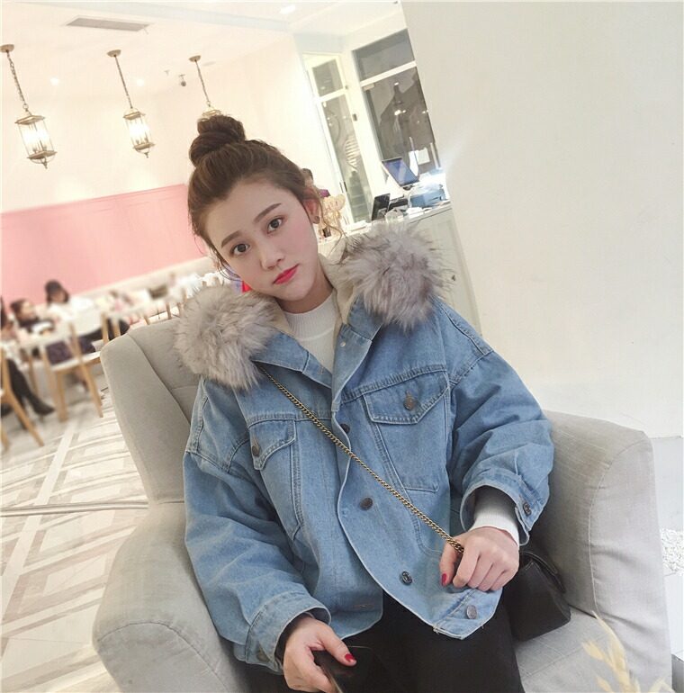 韓国 服 レディース ジャケット デニム 青 レディース アウター ファー awg0027_00.jpg