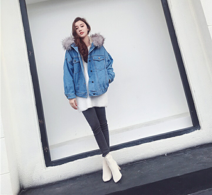 人気満点 韓国 もこもこ デニム ジャケット オーバーサイズ ２カラー お1人様1点限り Www Premiervbleague Com